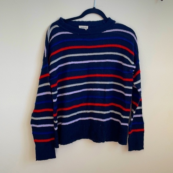 Court & Roe navy red stripped pullover sweater S - Picture 3 of 6